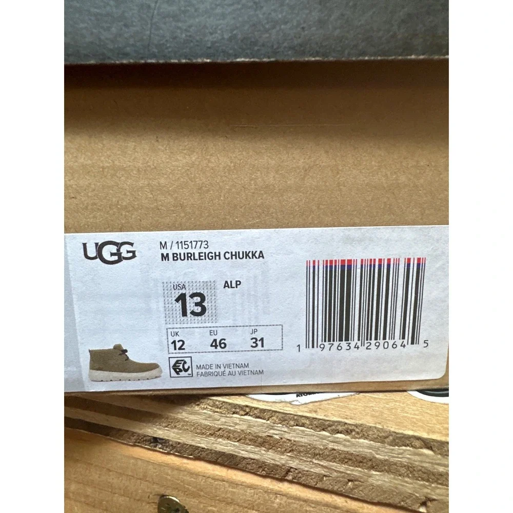 UGG Burleigh Chukka Boots Alp Suede Mens 13 Olive Green 1151773 New